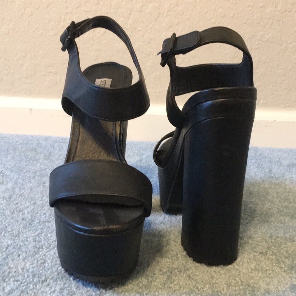 Black platform heels